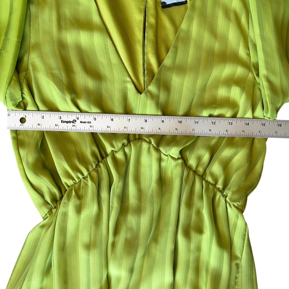 Maison Tara Chloe Apricot Green Mini Dress. Size 8 - Picture 11 of 15